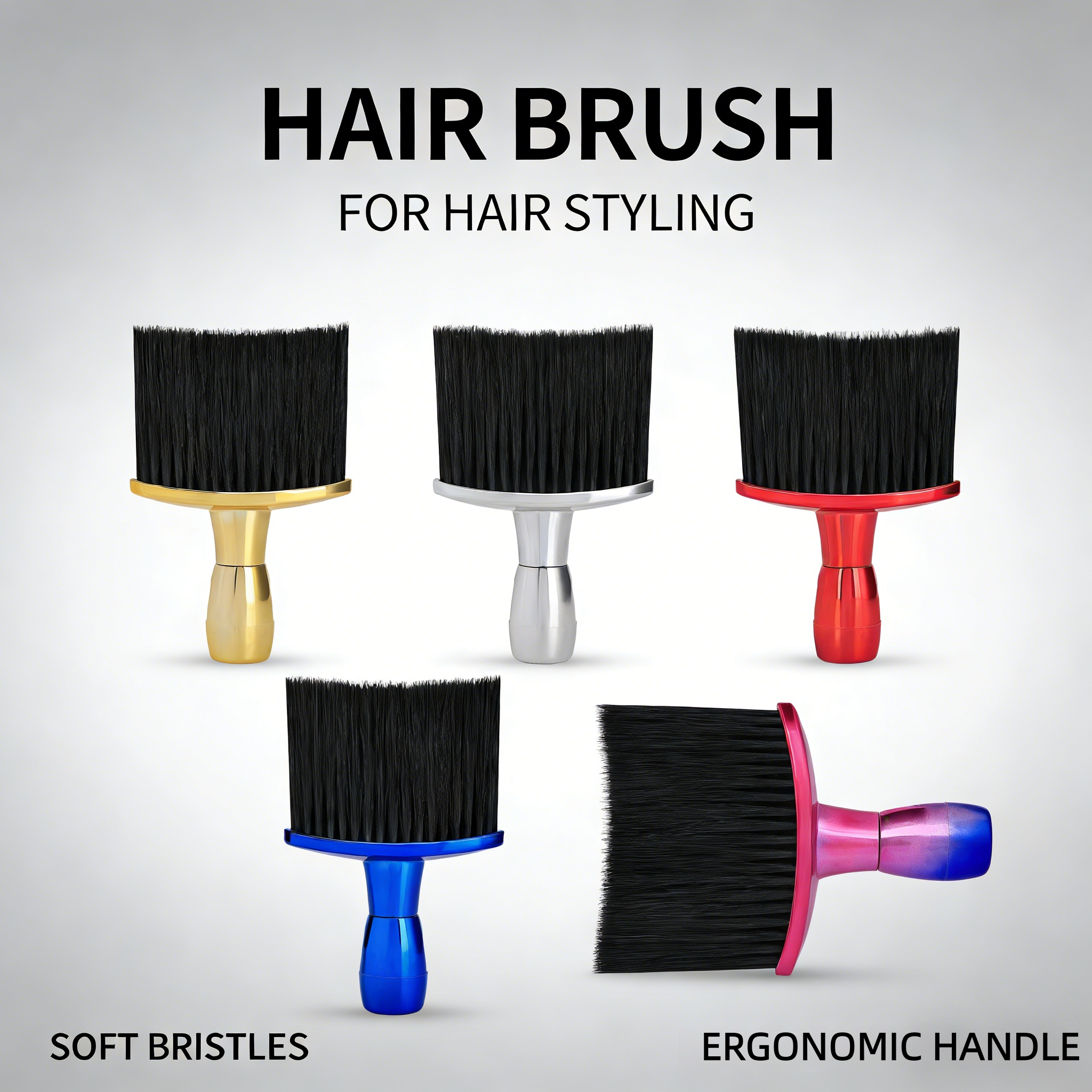 Home Barbershop - Professional Salon Electroplate Bristle Hair Brush