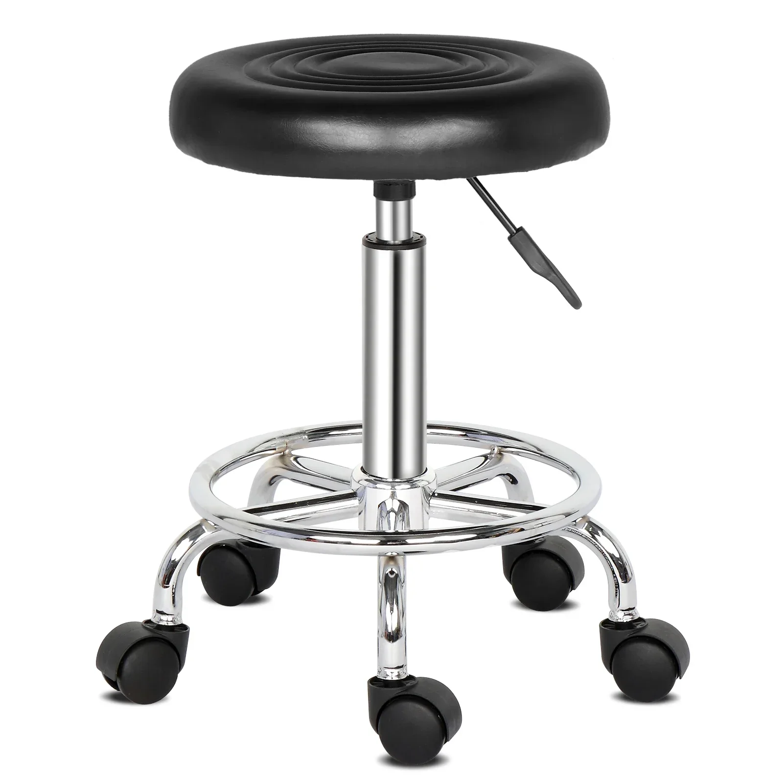 Home Bar Stools - Black round Stool Stock Rotation Bar
