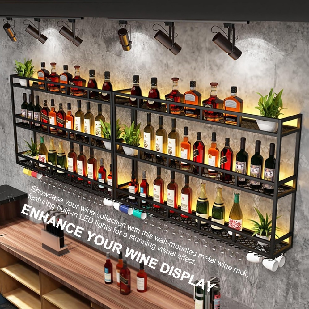 Large Heavy Duty 47in Wine Rac - Home Bar Shelf ulasan dan harga