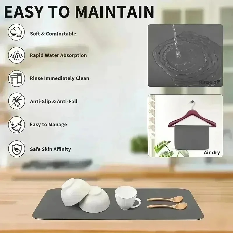 Creative Coffee Print Kitchen  - Bar Mat Rubber ulasan dan harga