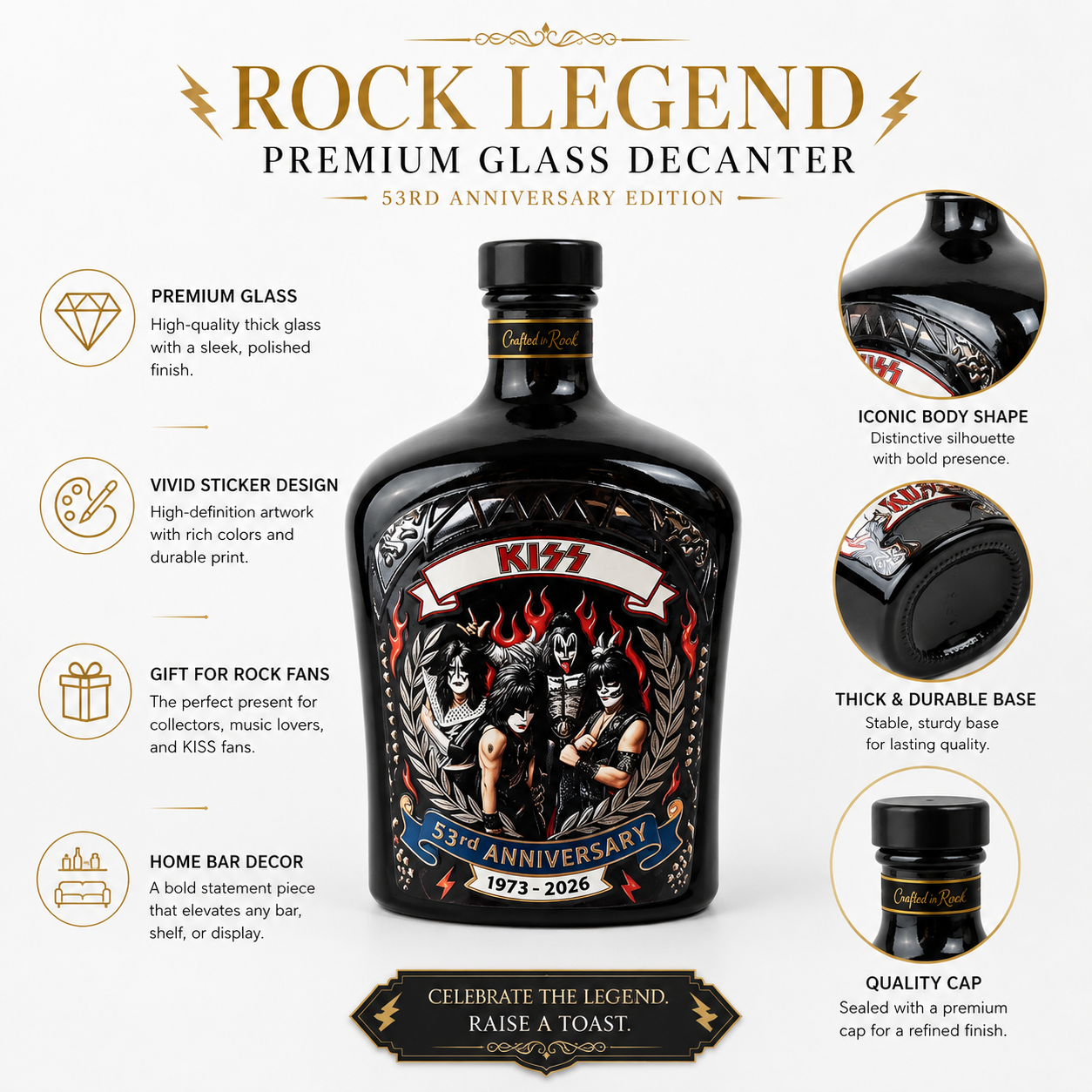 1973-2026 KISS Heavy Metal Roc - Home Bar And Counter ulasan dan harga