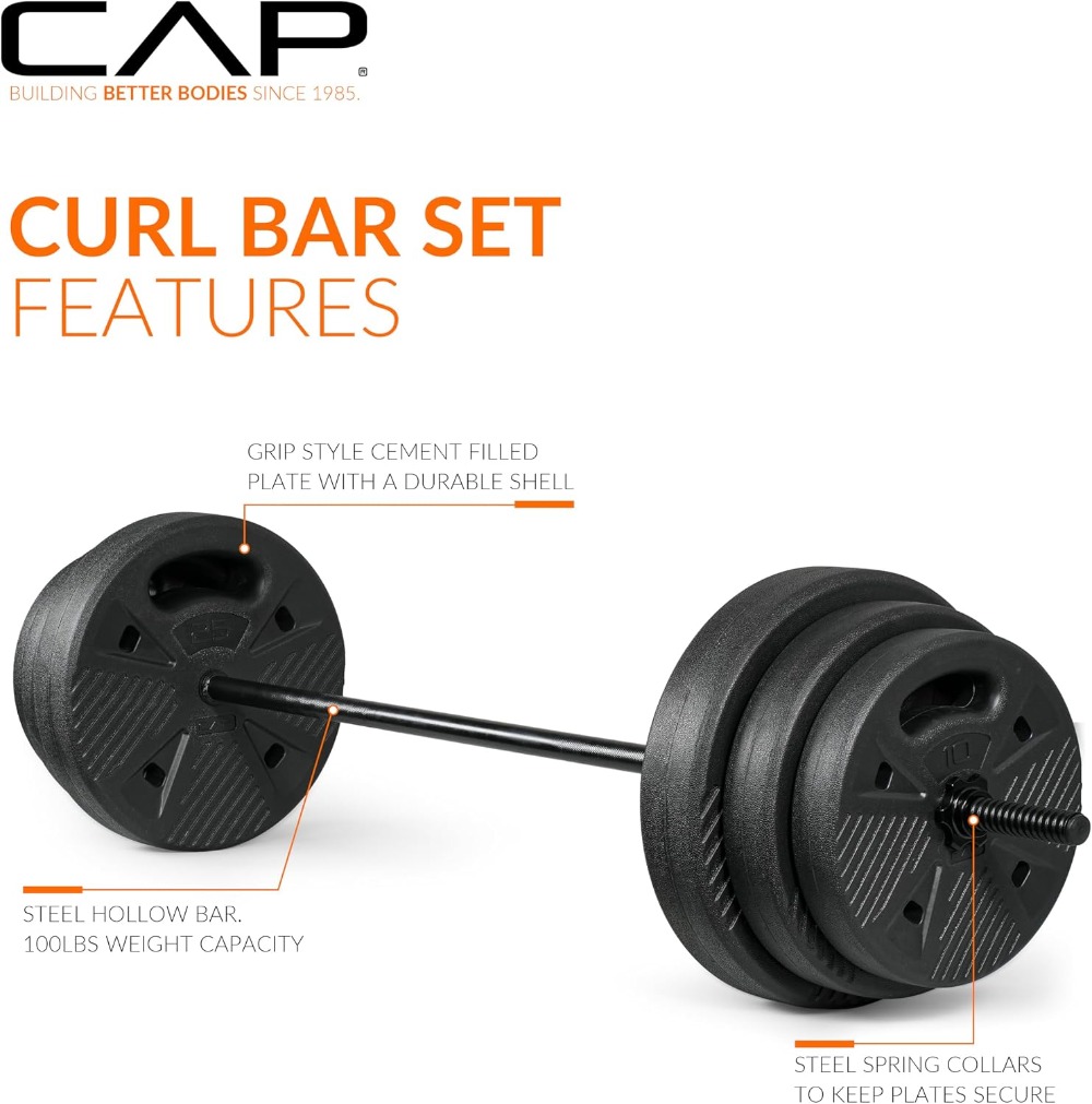 CAP Threaded Barbell Set with  - Home Bar And Gym ulasan dan harga