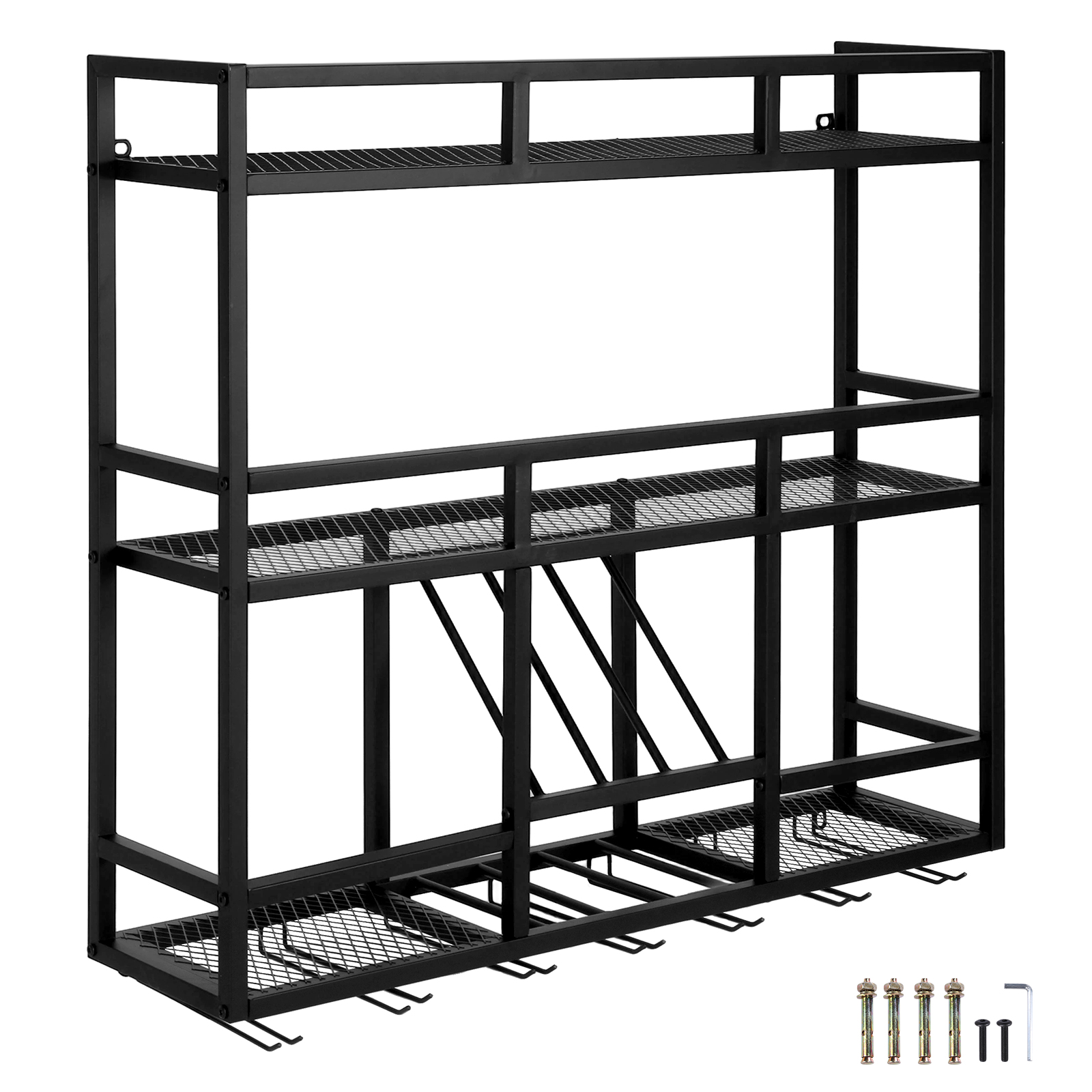 3 Tiers Floating Wine Bottle S - Home Bar Shelf ulasan dan harga