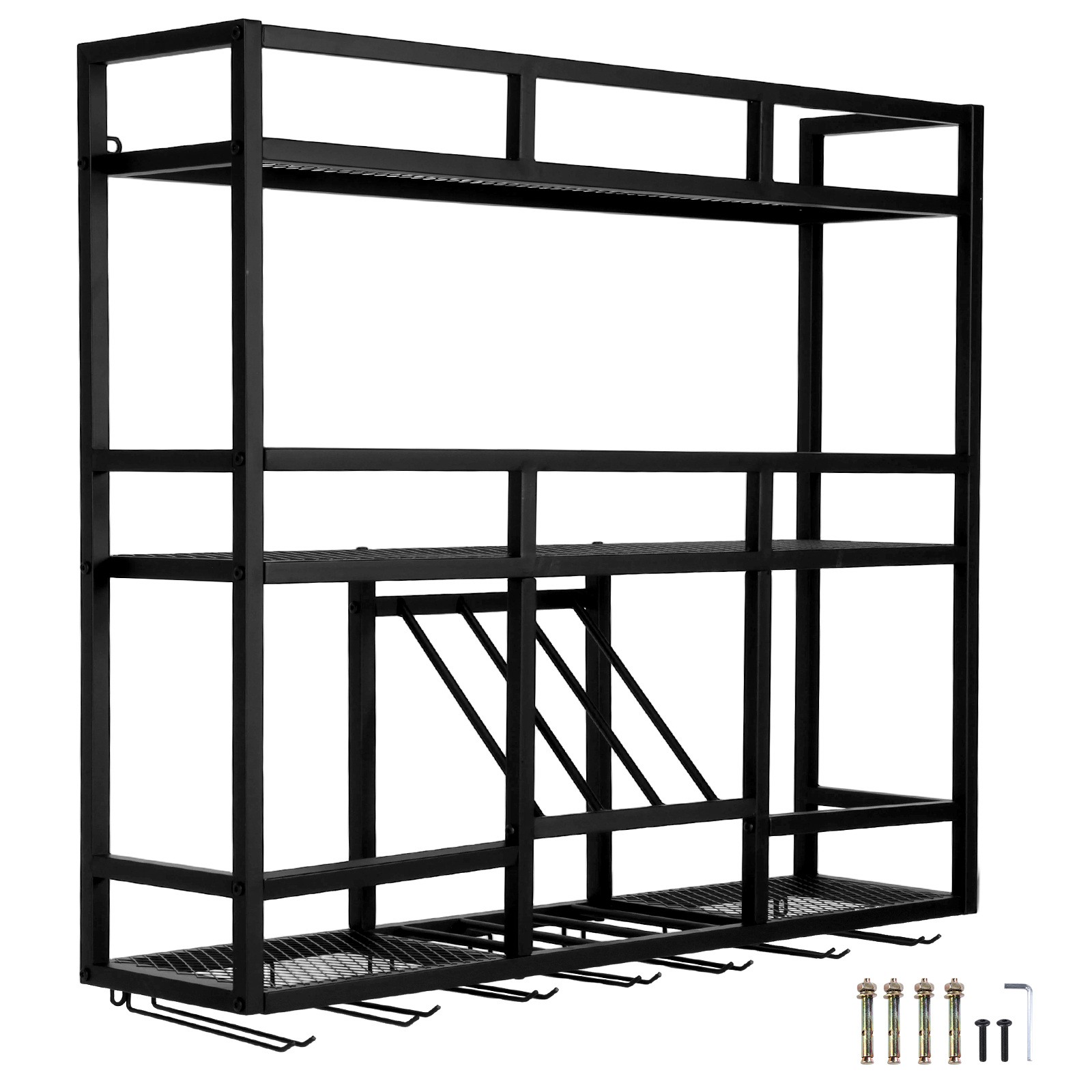 3 Tiers Floating Wine Bottle S - Home Bar Shelf ulasan dan harga