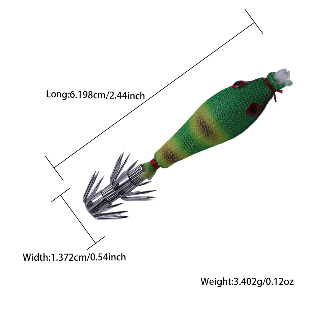 5 Pcs Squid Soft Baits, Lumino - Jigger Double Sided ulasan dan harga