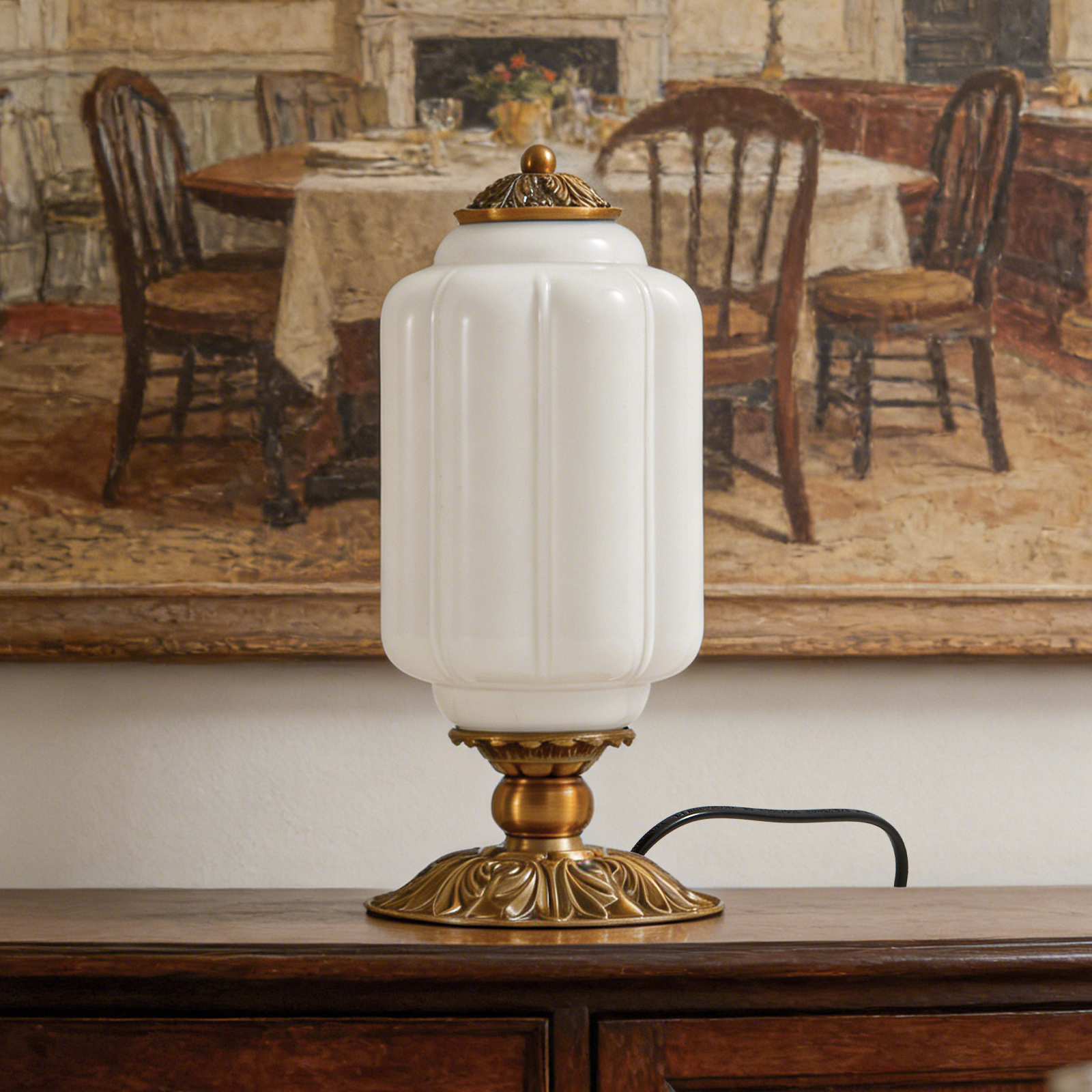 Nordic Retro Milk Glass Table  - Old Fashioned Glass ulasan dan harga