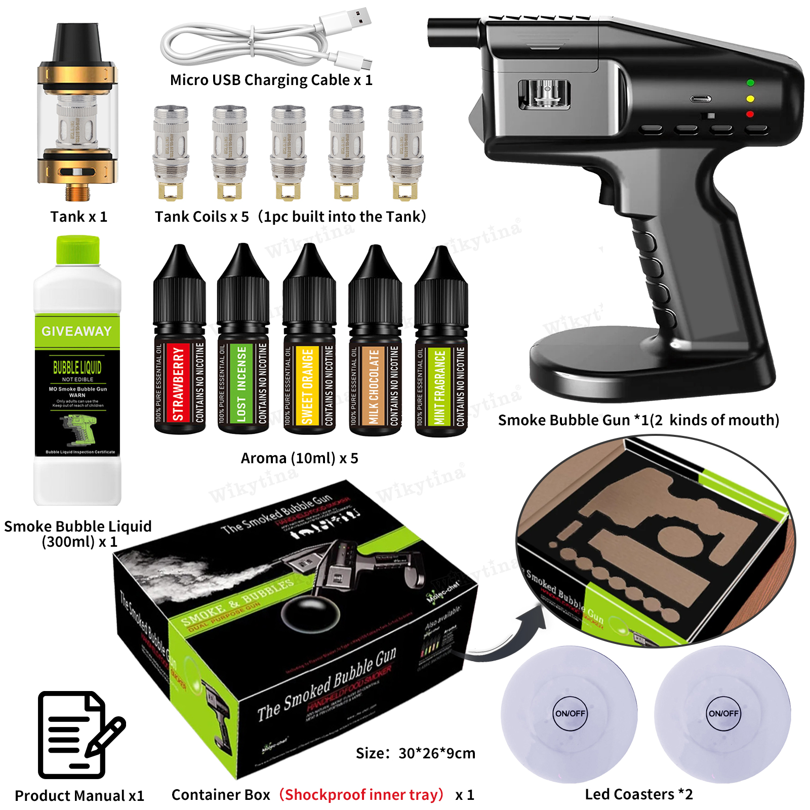 USB Rechargeable Cocktail Smok - Smoking Gun Kit ulasan dan harga