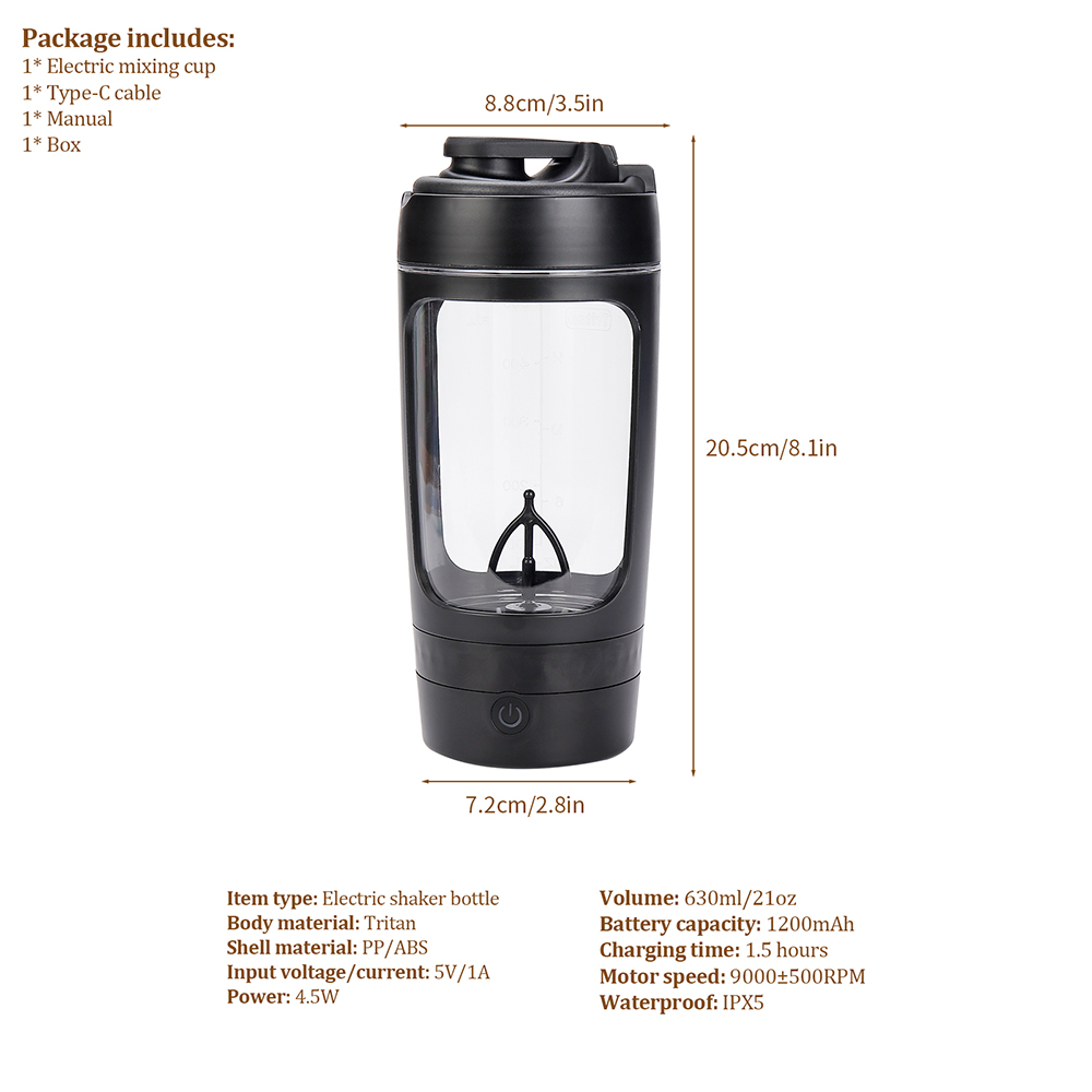 630ml Electric Shaker Bottle P - Citrus Juicer Bar ulasan dan harga