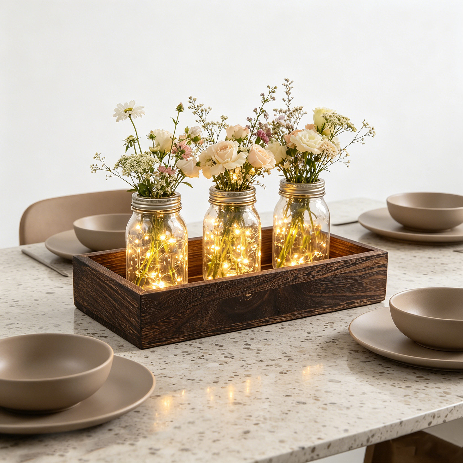 Wooden Tray for Candle Holder  - Home Bar And Counter ulasan dan harga