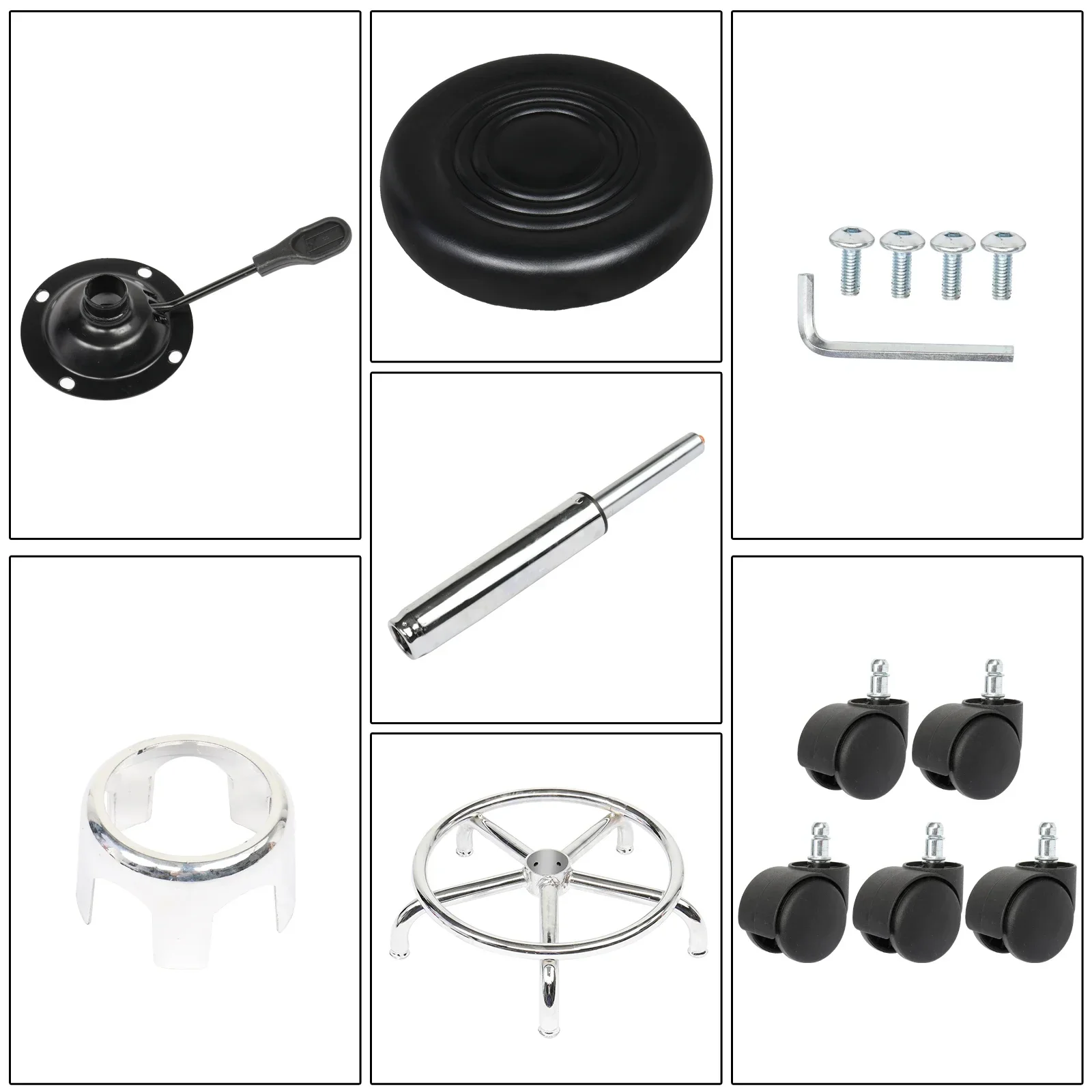 Black round Stool Stock Rotati - Home Bar Stools ulasan dan harga