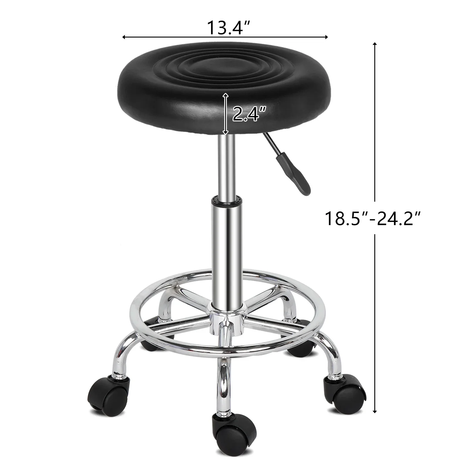 Black round Stool Stock Rotati - Home Bar Stools ulasan dan harga