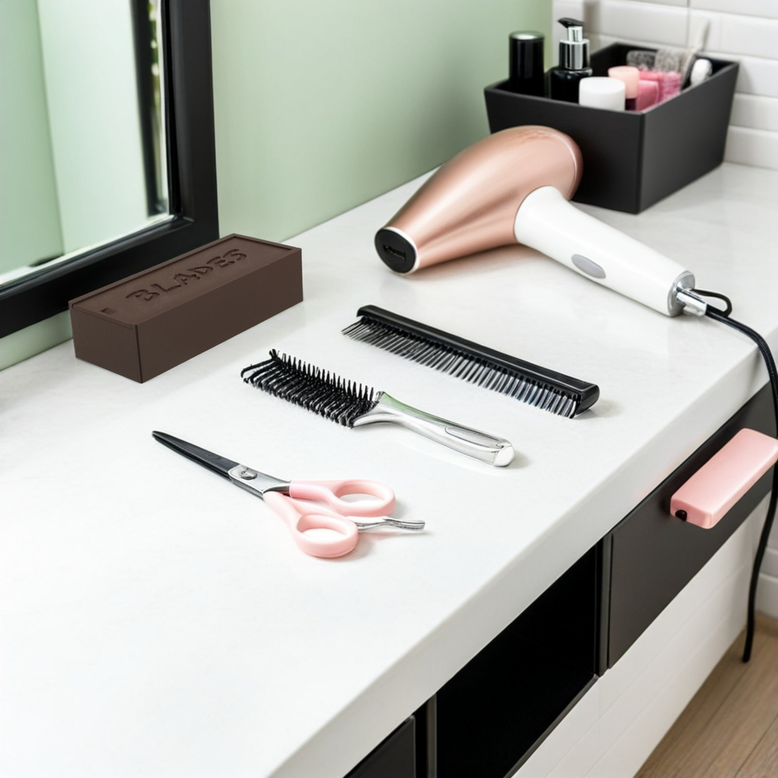 Plastic Brown Blade Storage Do - Home Barber ulasan dan harga