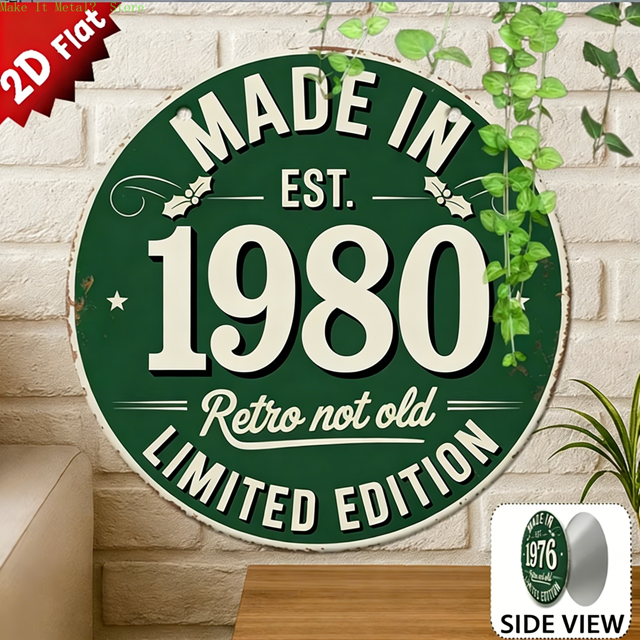 Made in 1976 Retro Not Old 2D  - Home Bar Accessories ulasan dan harga