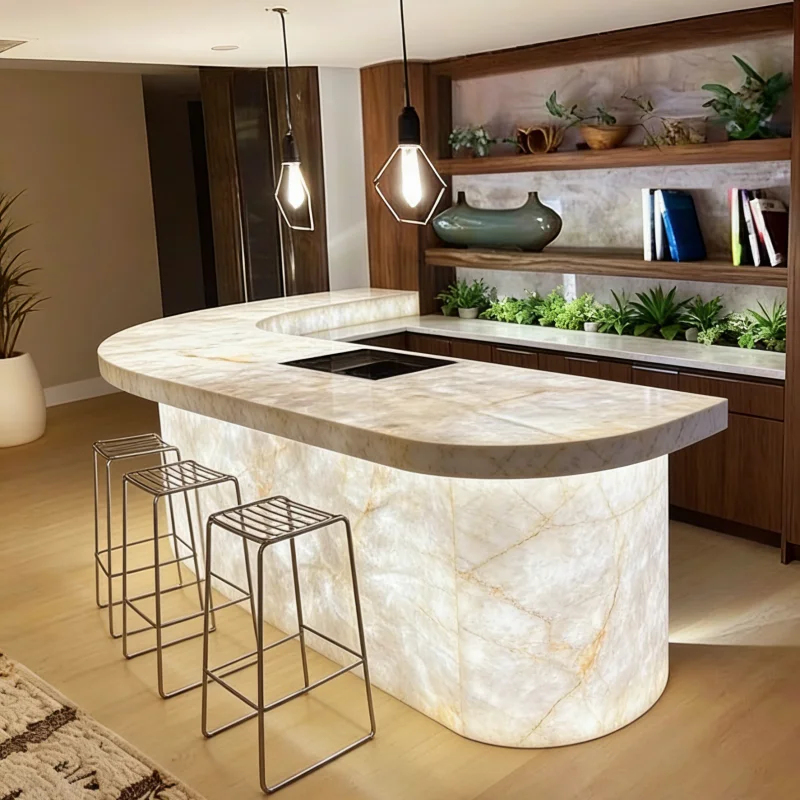 custom.Luxury Customized Solid - Home Bar And Counter ulasan dan harga