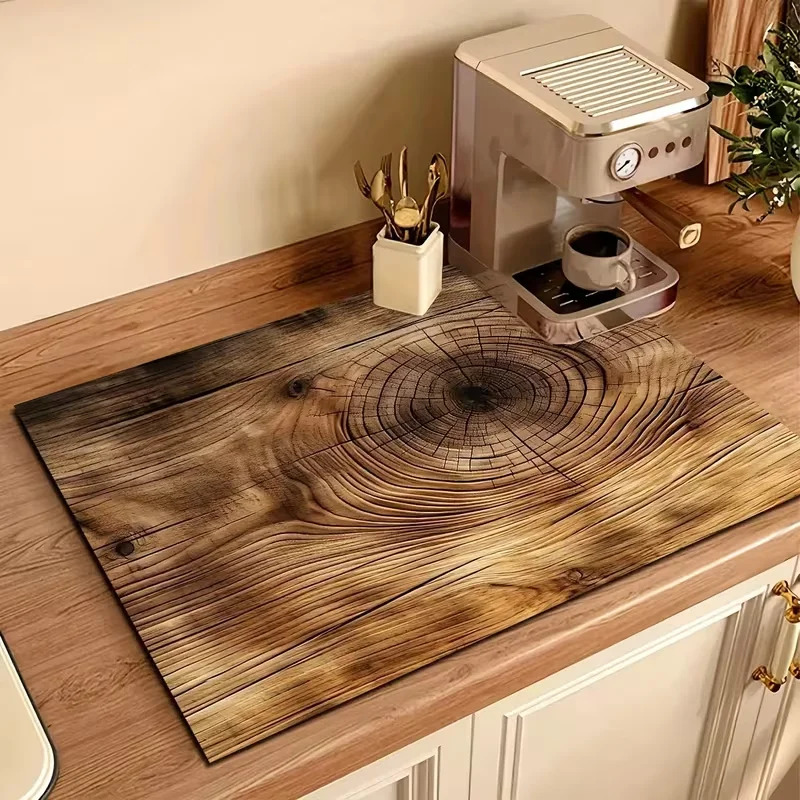 VIKAMA 3D Vintage Wood Grain D - Bar Mat Rubber ulasan dan harga